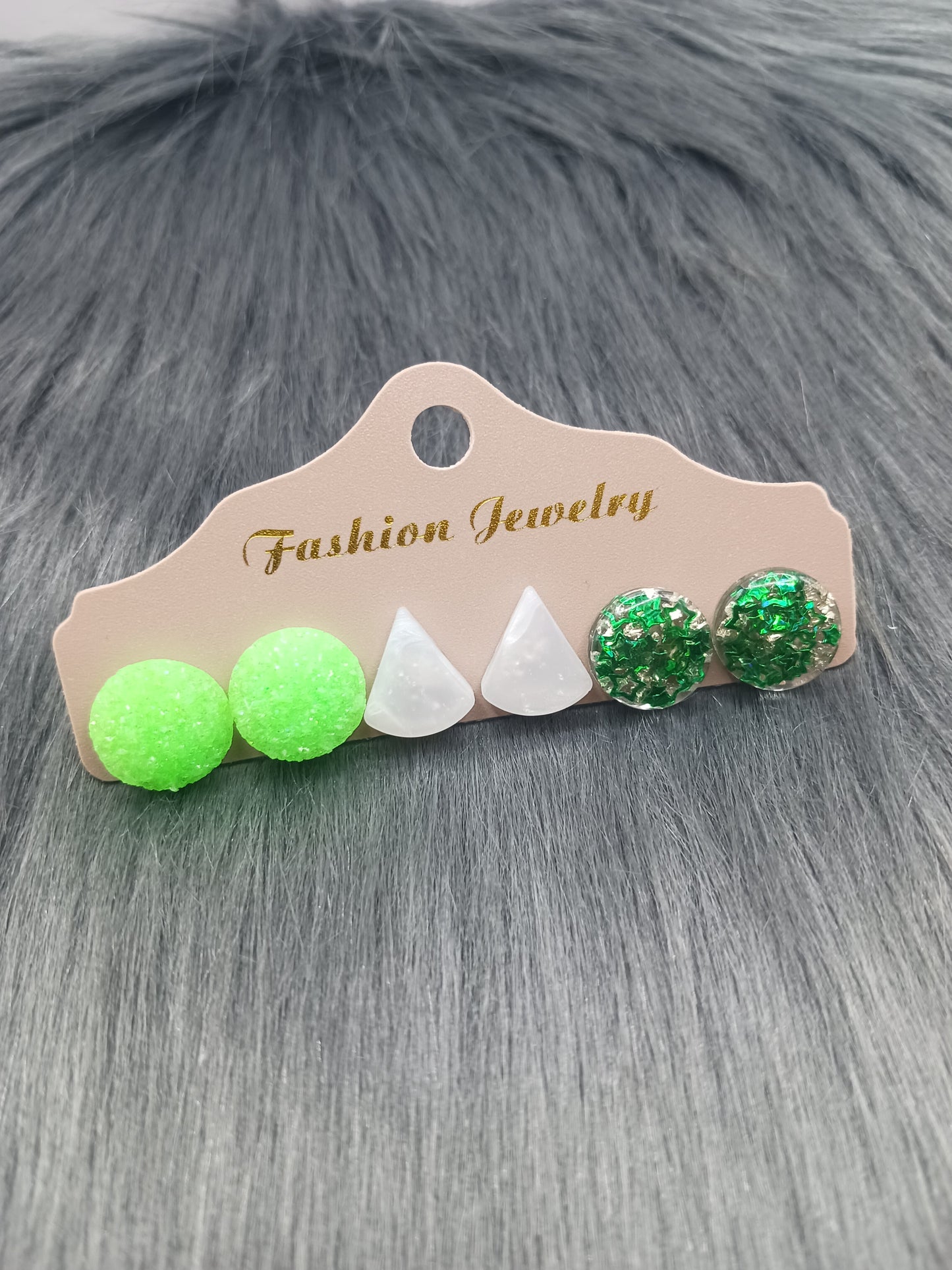 Stud Earrings 3 pair sets