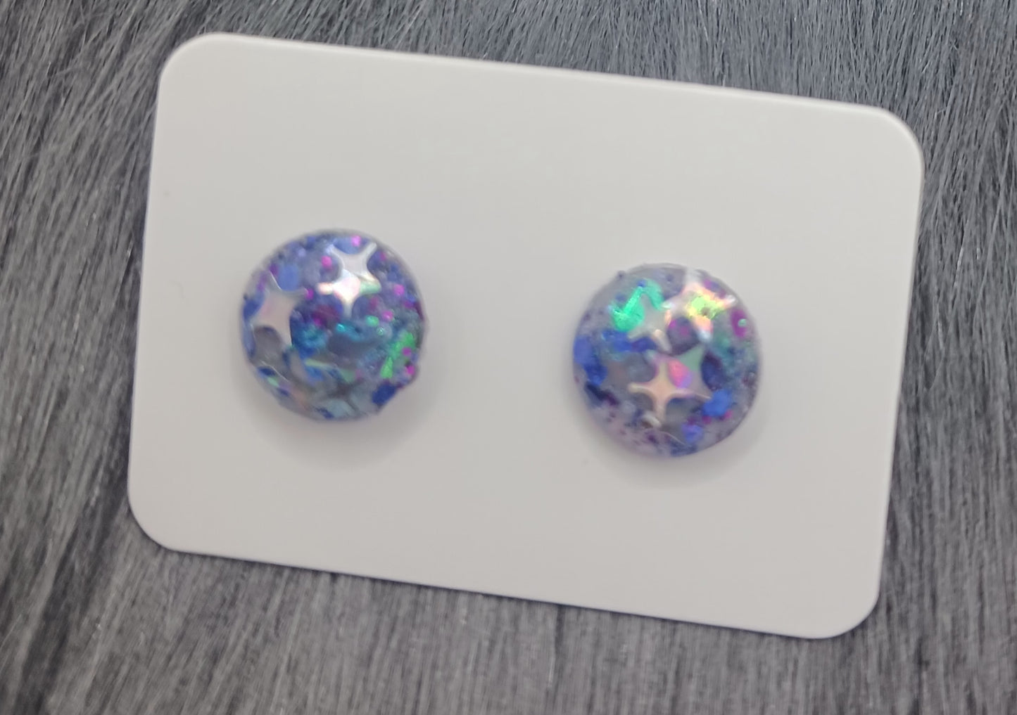 Galaxy style stud earrings