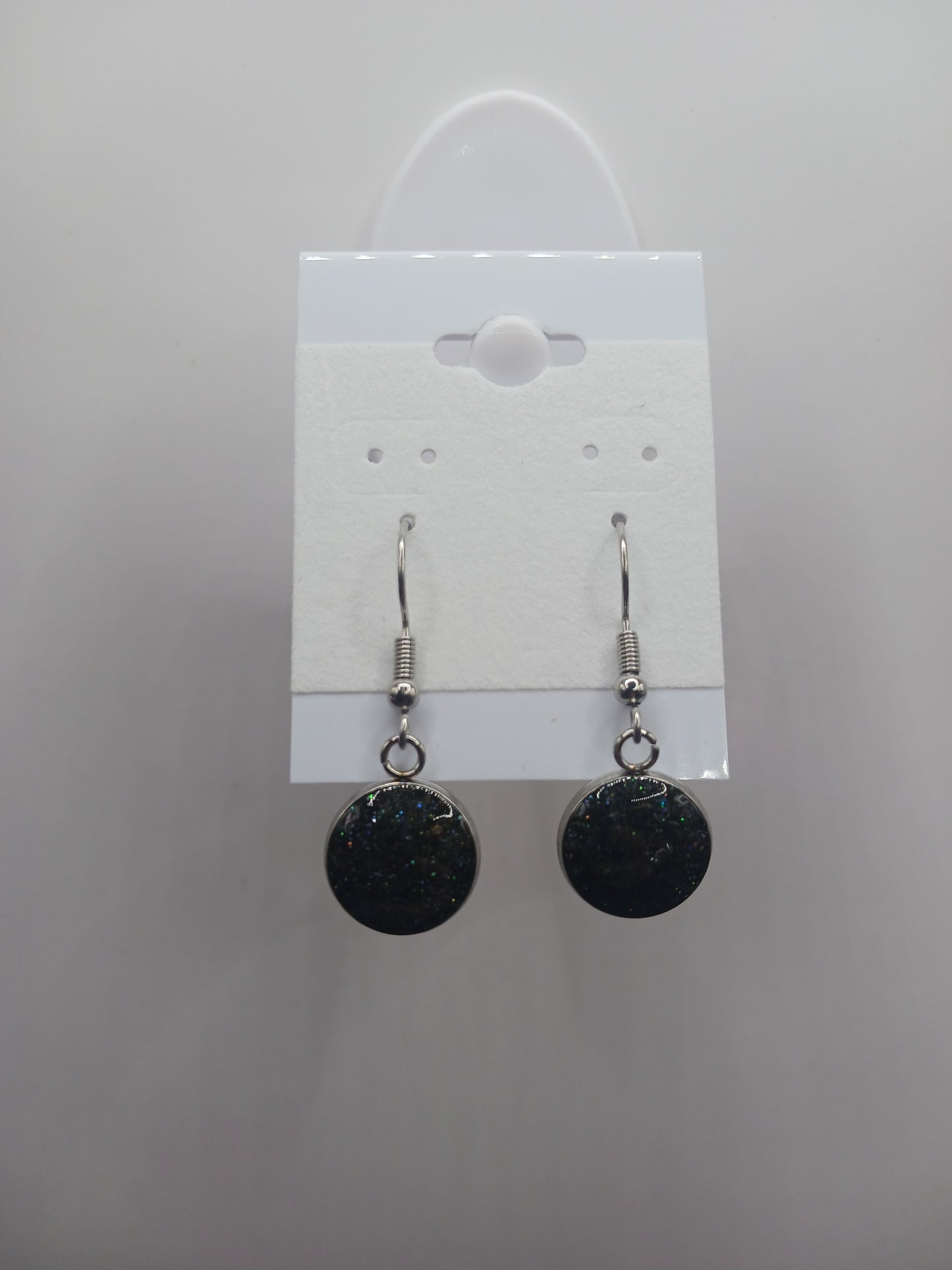 12 mm bezel dangle earrings