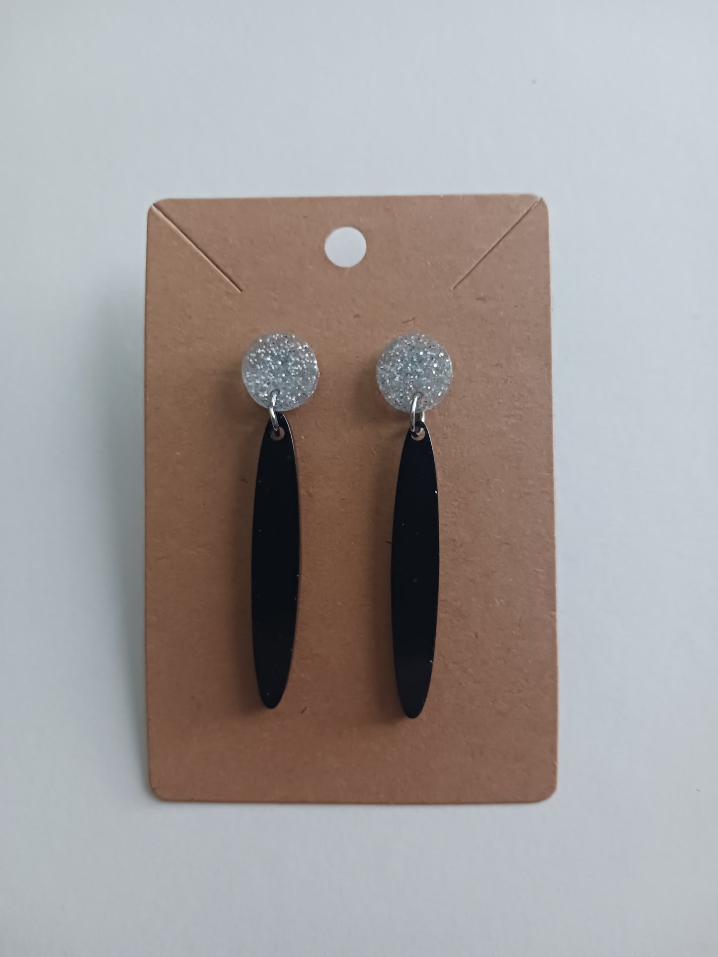 Handmade long bar stud dangle earrings