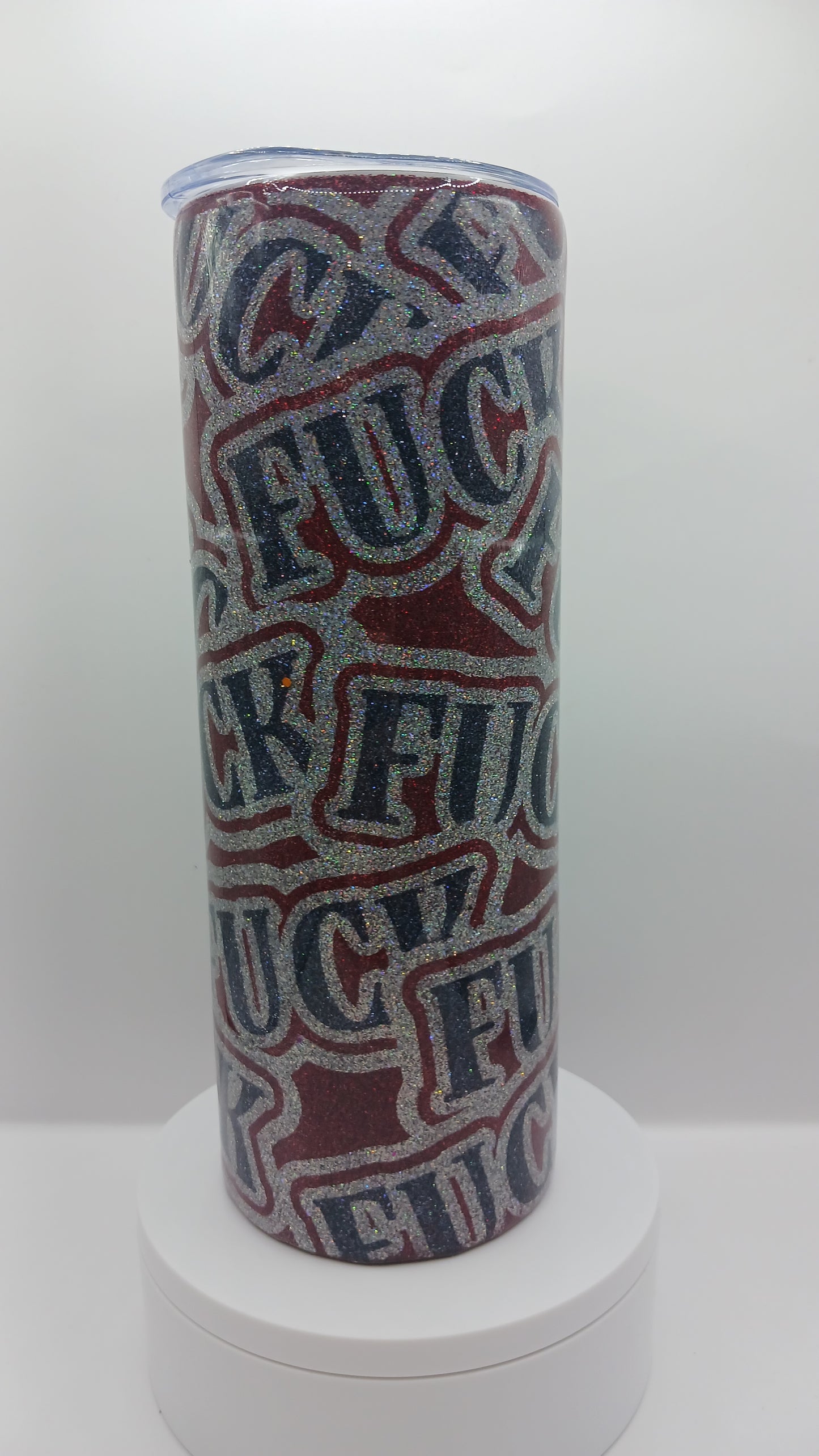 F*CK 20 oz Stainless Steel Glitter Epoxy Tumbler