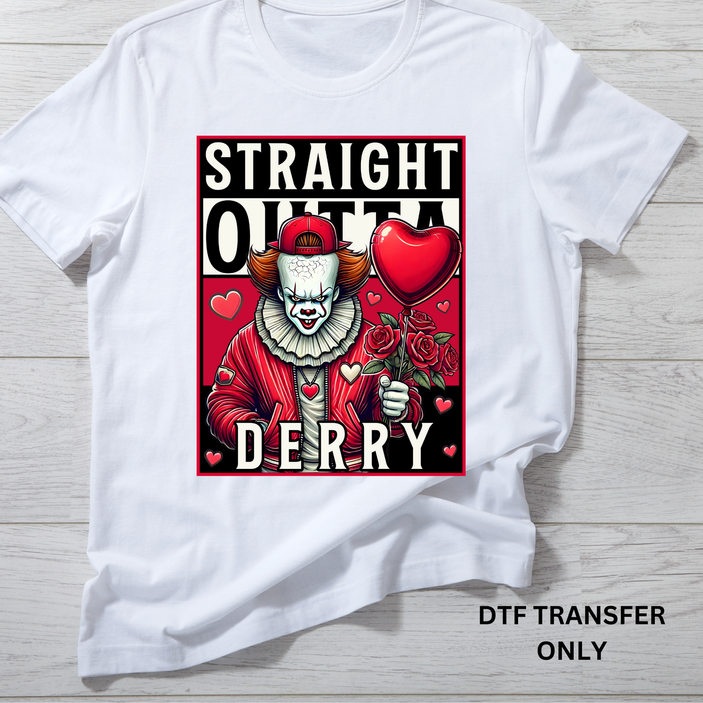 straight outta horror valentine DTF Transfers