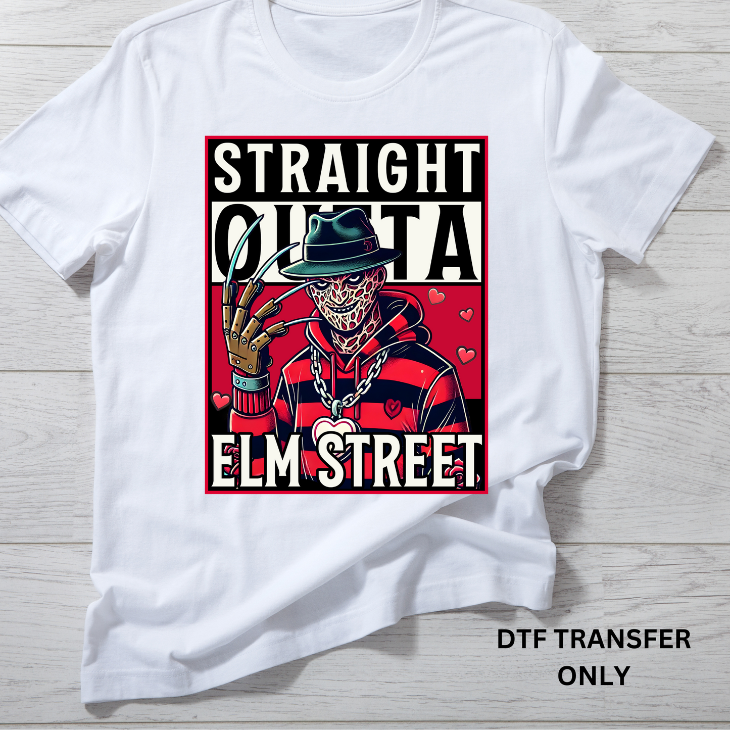 straight outta horror valentine DTF Transfers