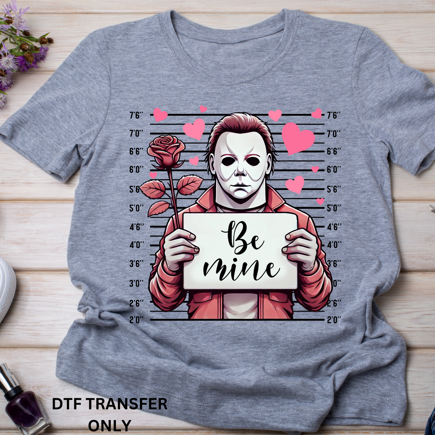 horror valentine mug shot DTF Transfers