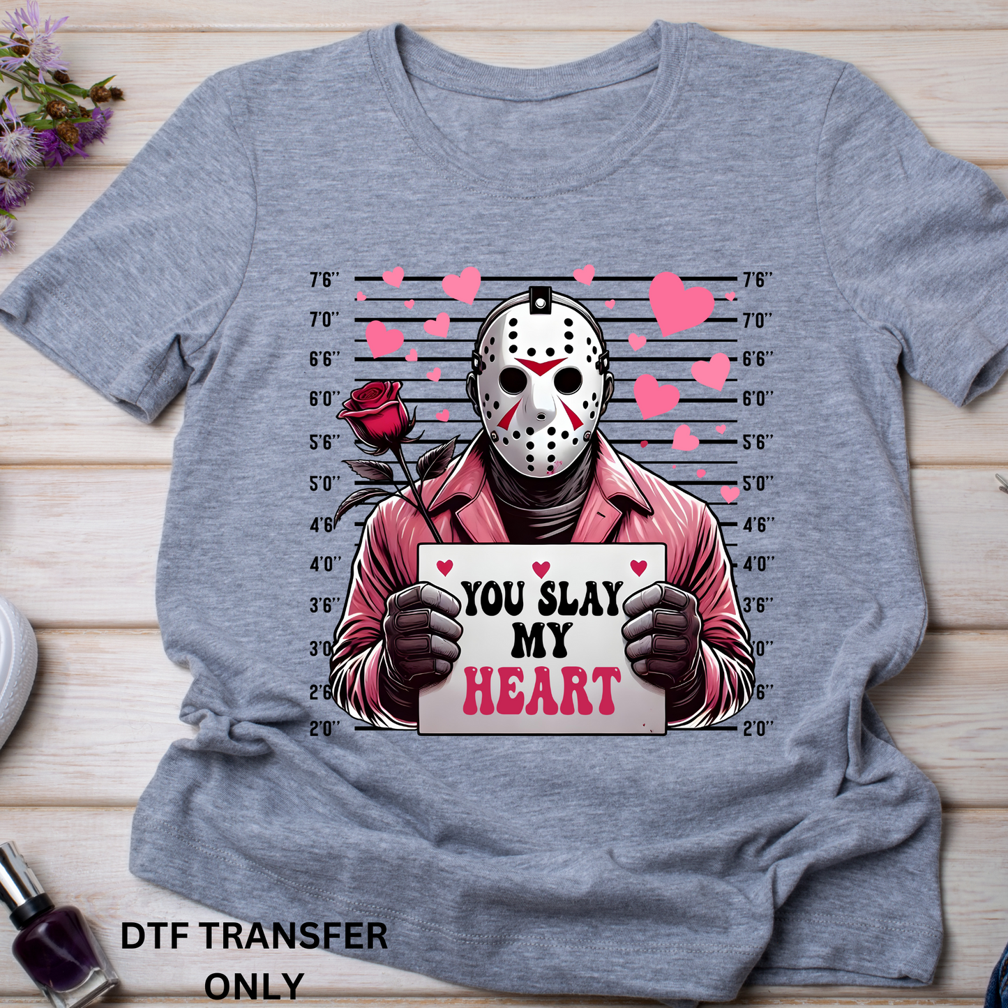 horror valentine mug shot DTF Transfers