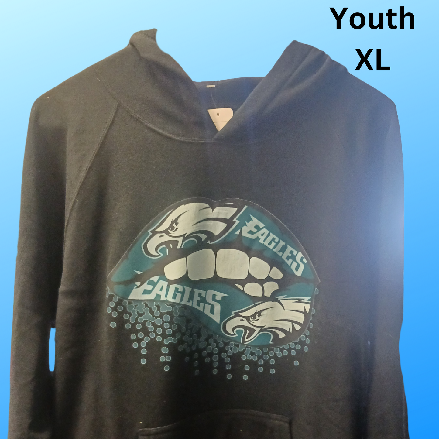 Youth XL black team bird hoodie