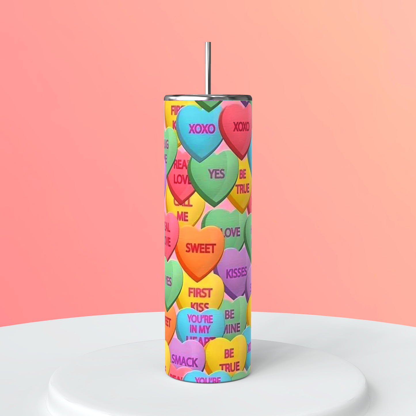 Candy hearts tumbler