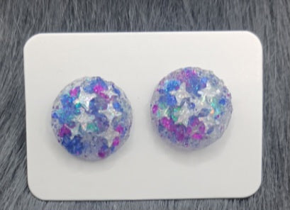 Galaxy style stud earrings