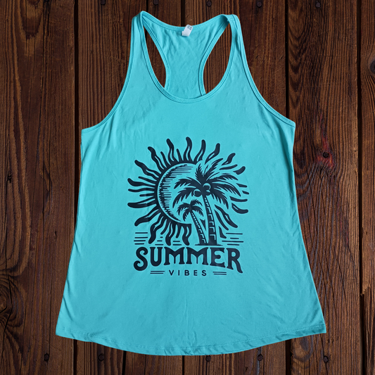 Summer vibes racerback tank