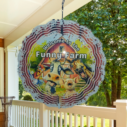 Funny farm 10" wind spinner