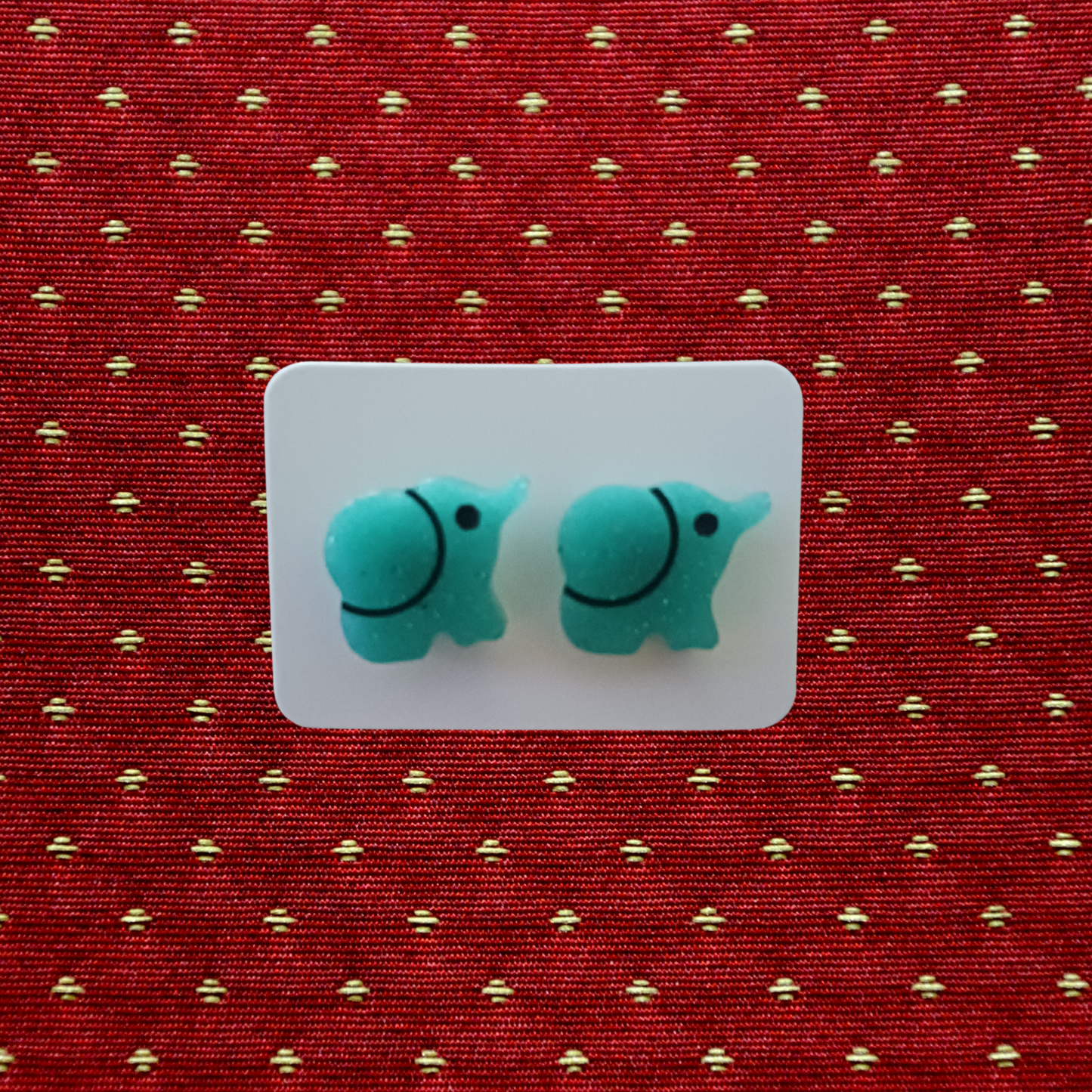 Elephant shaped .5" stud earrings