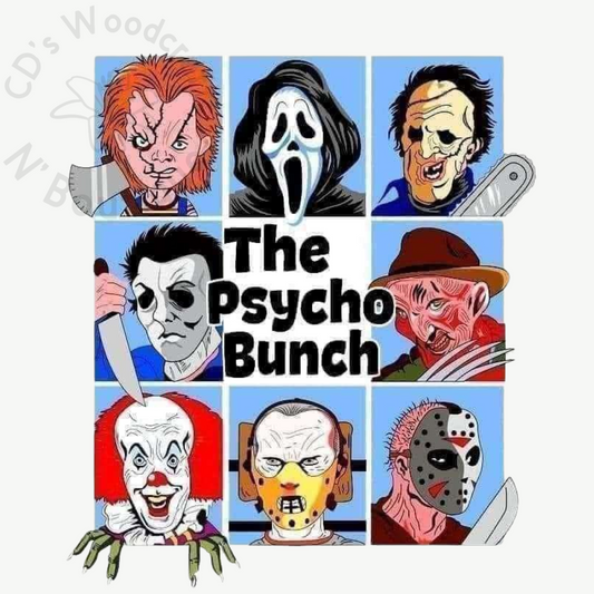 The psycho bunch DTF transfer