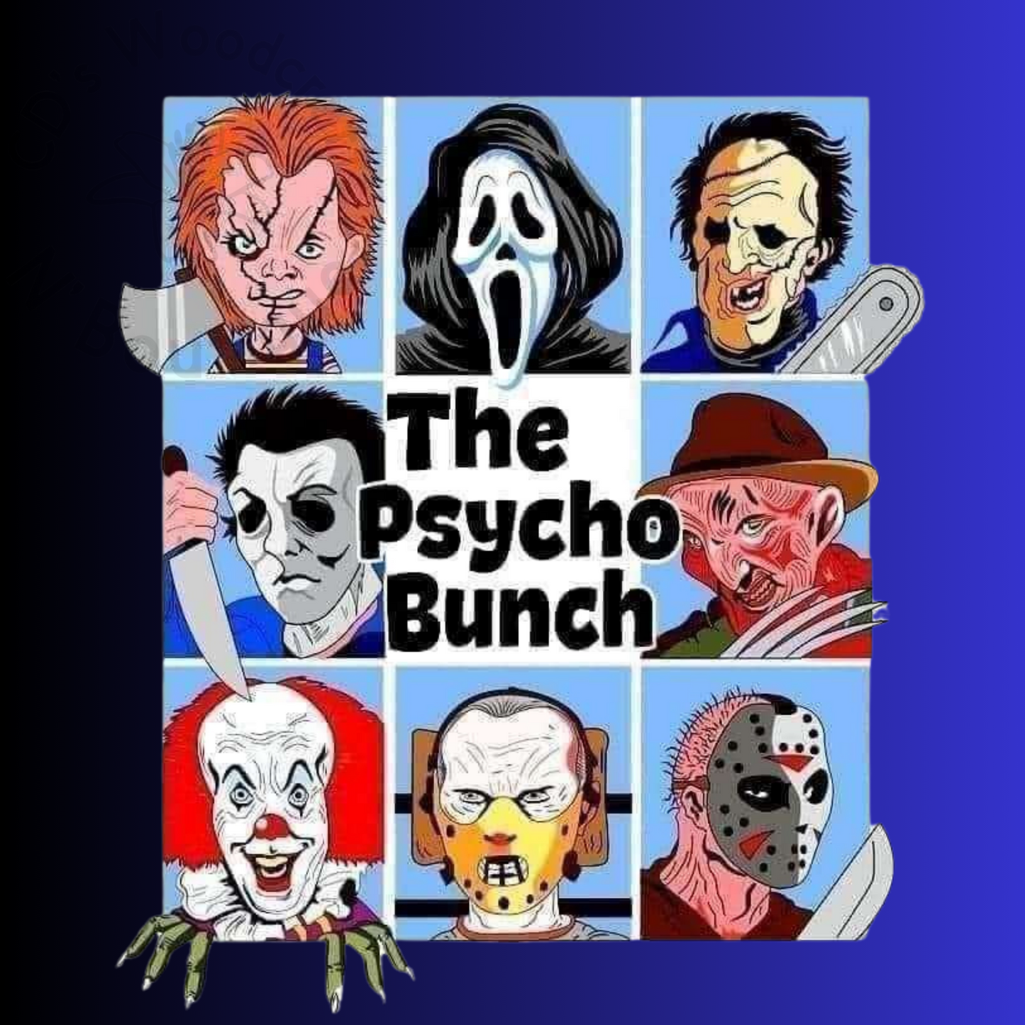 The psycho bunch DTF transfer