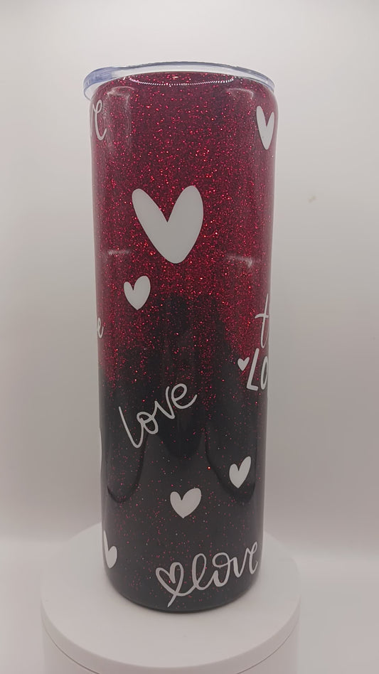 True love 20 oz glitter epoxy tumbler