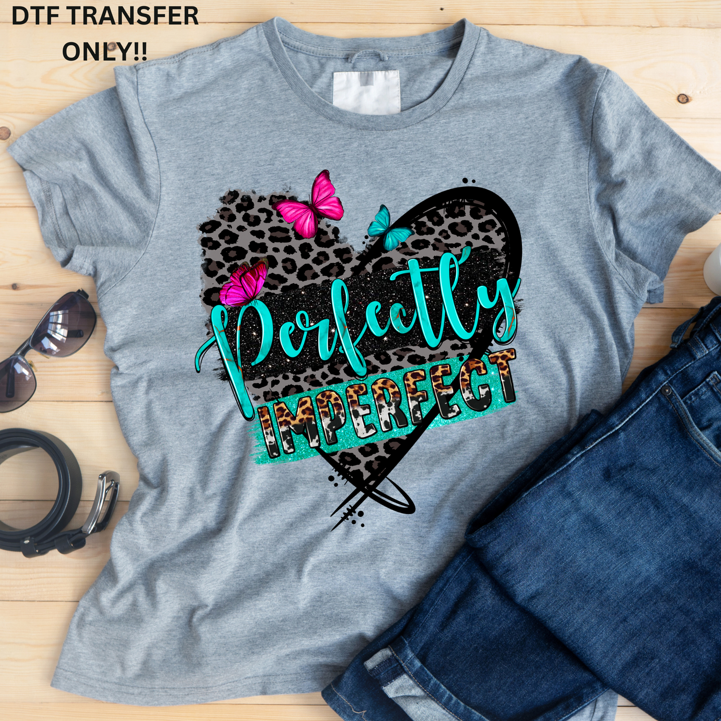 Perfectly imperfect heart DTF transfer