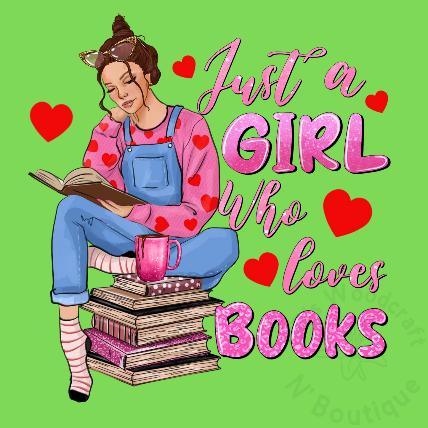 Just a girl who loves books DTF transfer