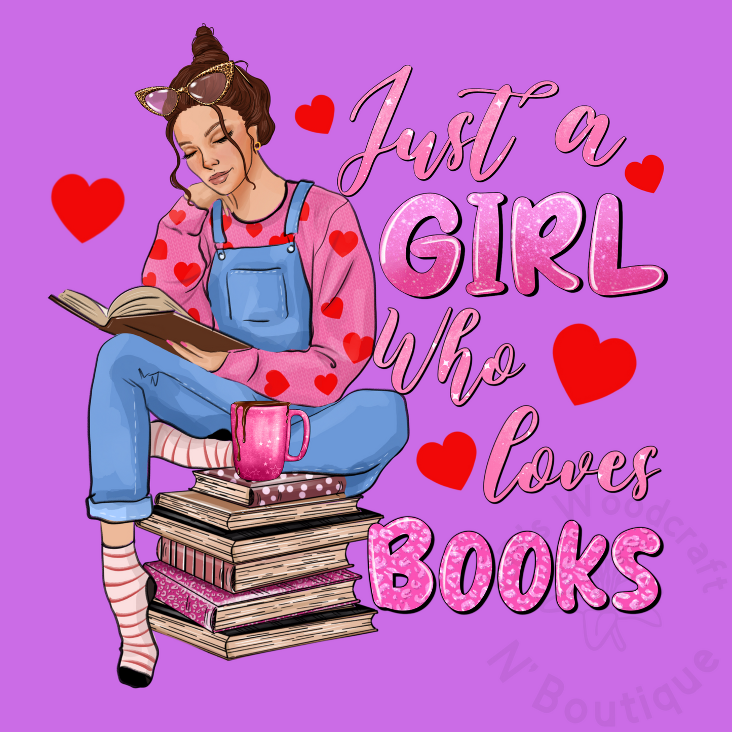 Just a girl who loves books DTF transfer