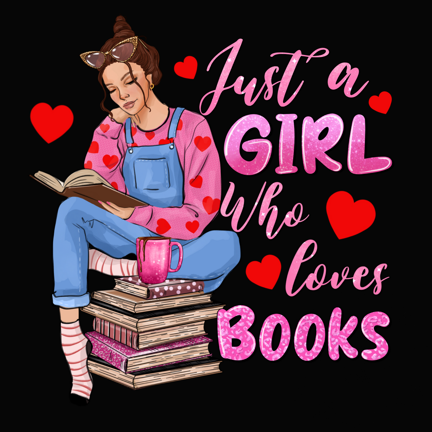 Just a girl who loves books DTF transfer