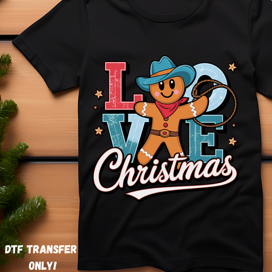 Love Christmas DTF transfer