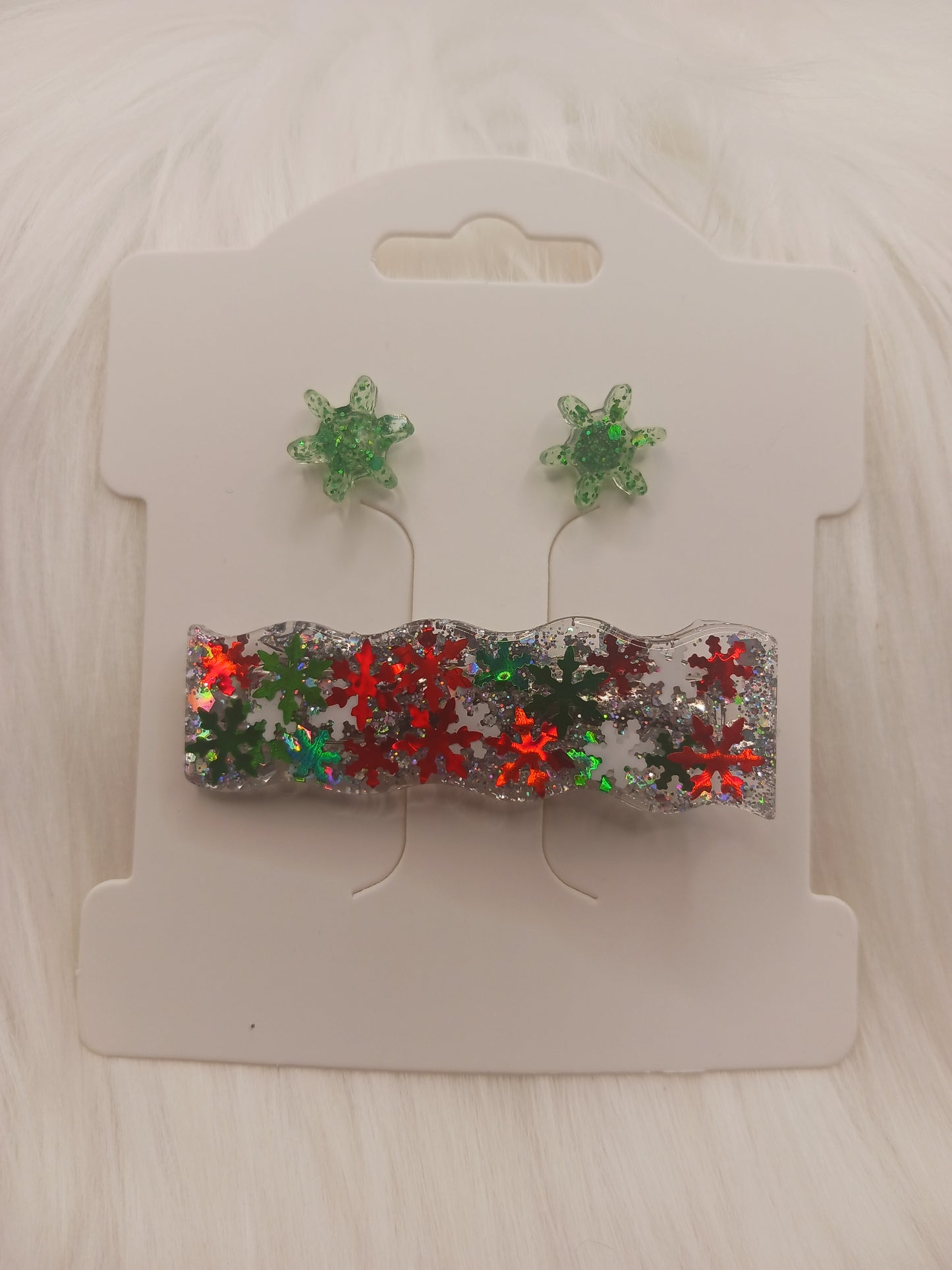 Hair clips with earrings sets