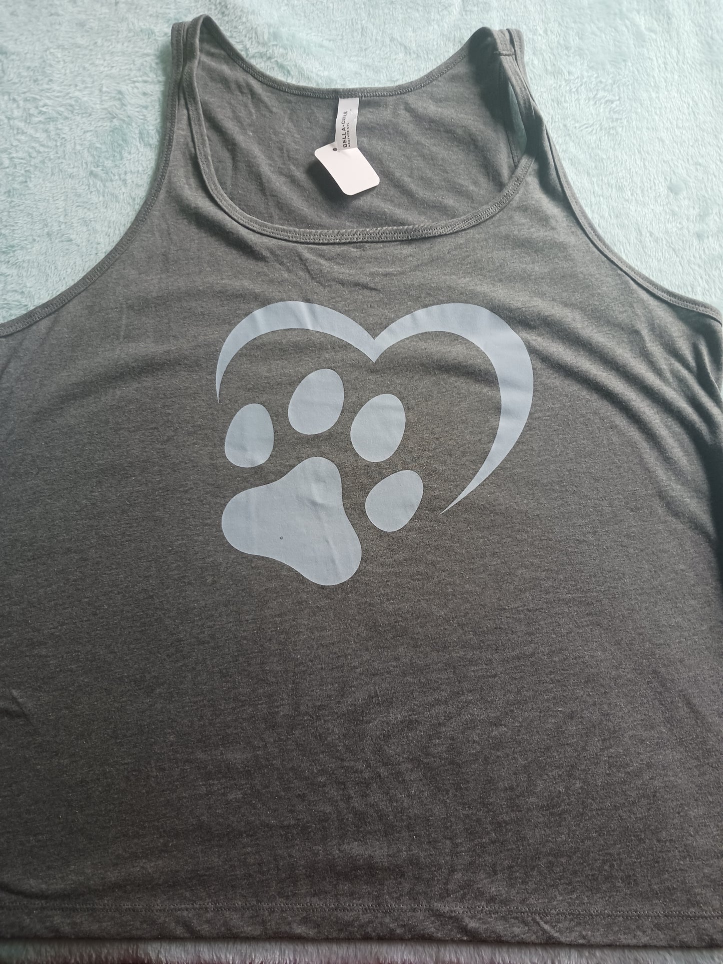 Love pawprints tank top