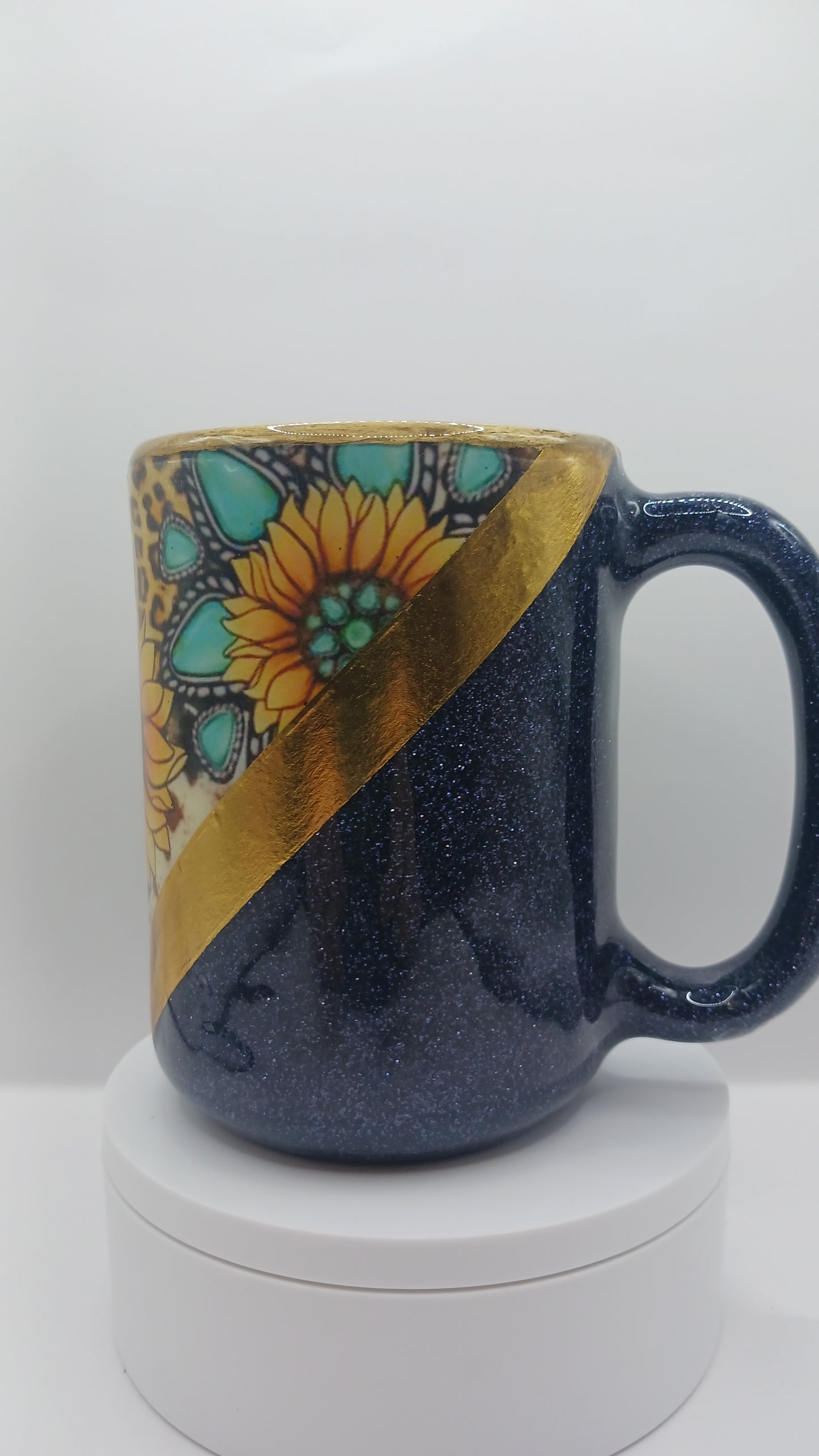 15 oz sunflower epoxy coffee mug