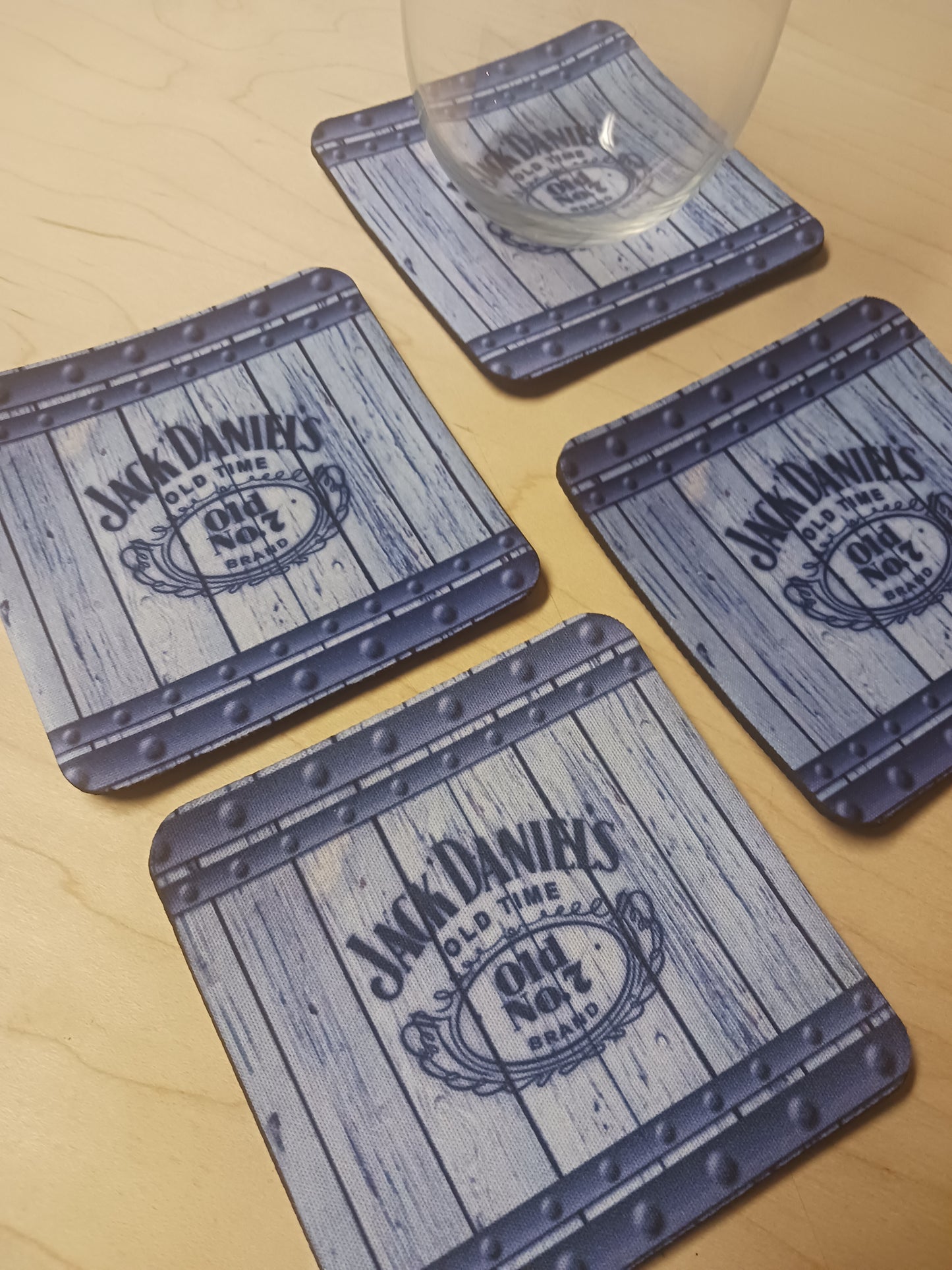 Bar time jack table top coasters