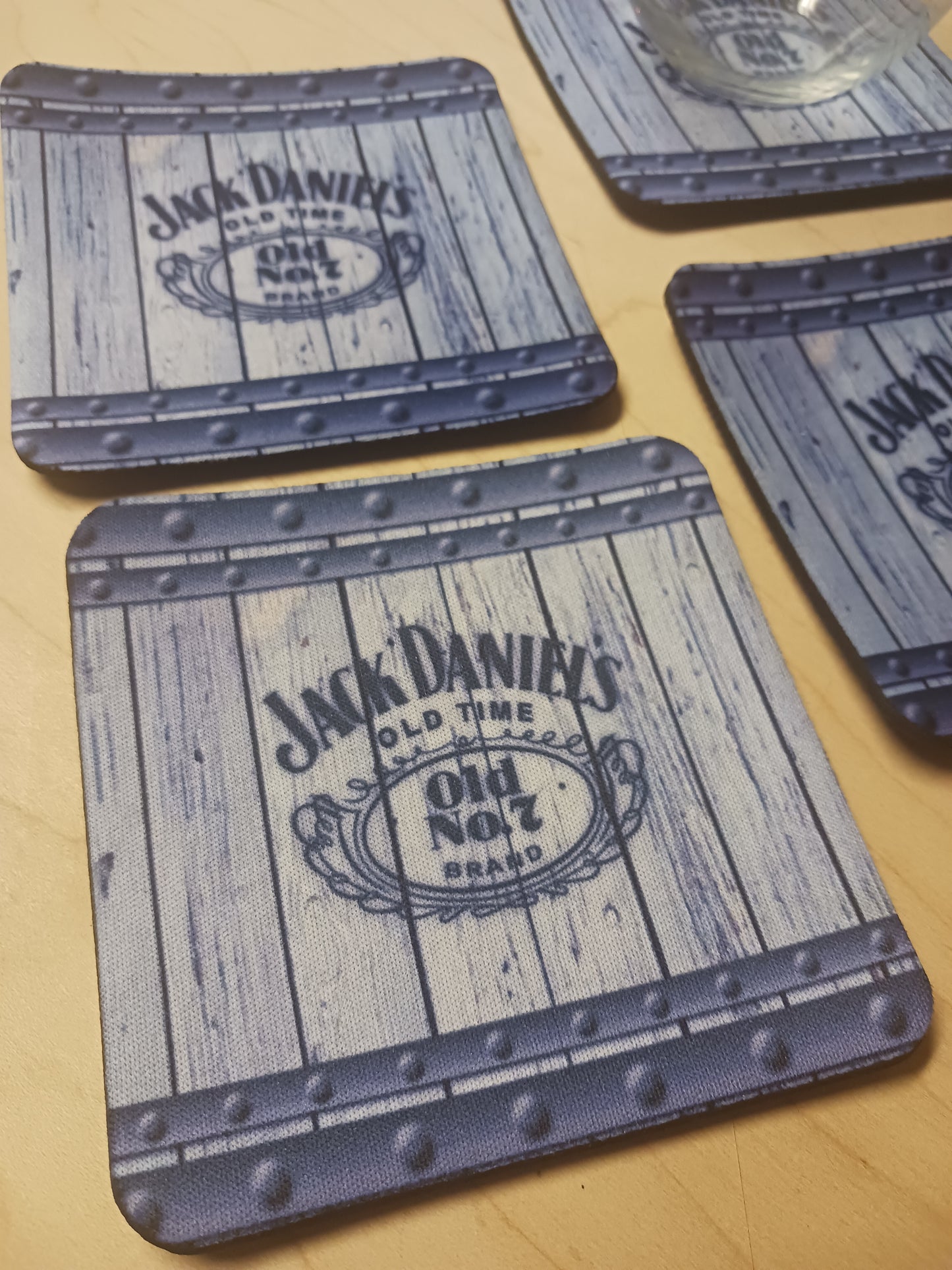 Bar time jack table top coasters