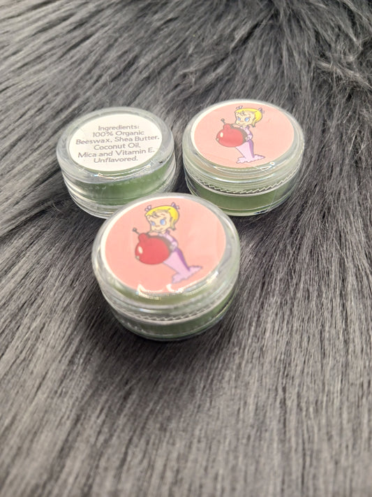Christmas Cindy unflavored lip balm round