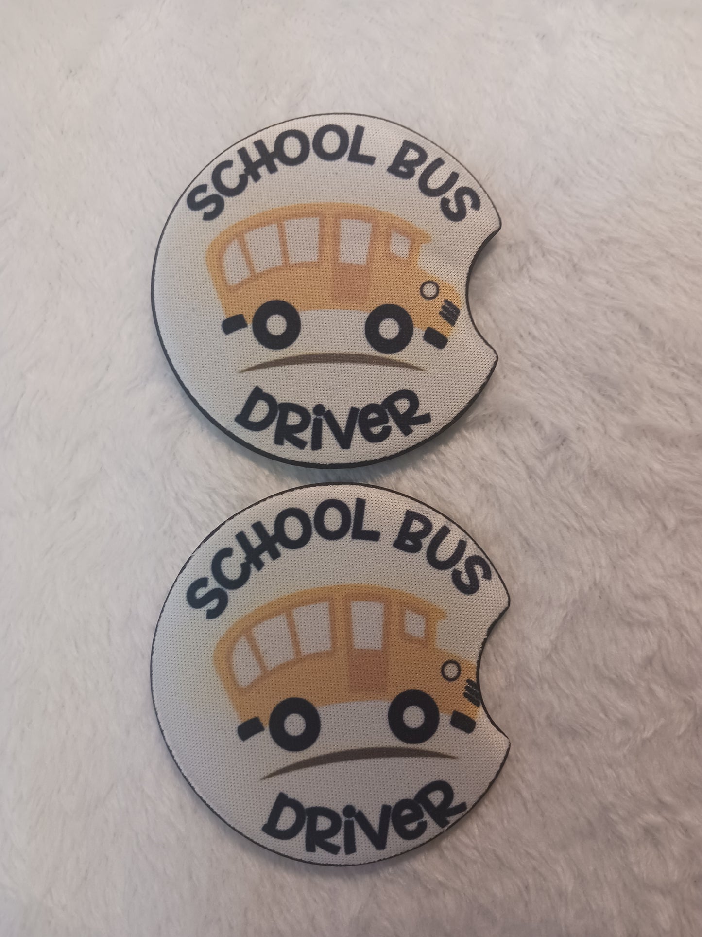 School bus driver car coasters