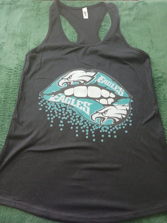 Team bird flowy racerback tank top