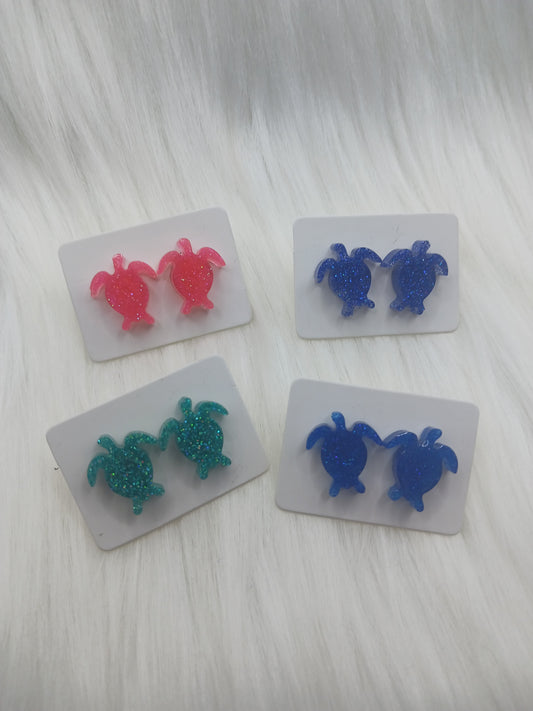 Turtle shaped stud earrings