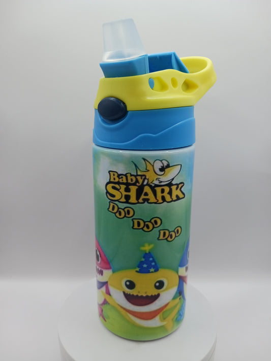 Shark family kids water bottle