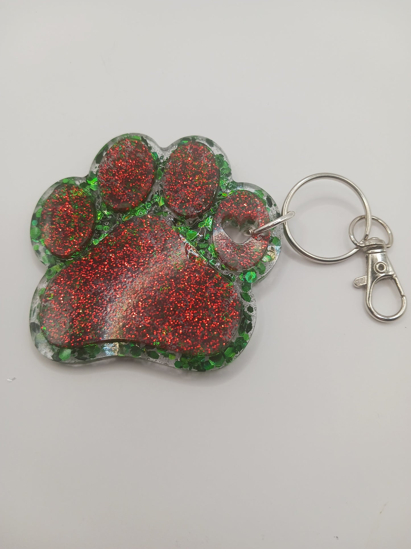 Paw print large keychain