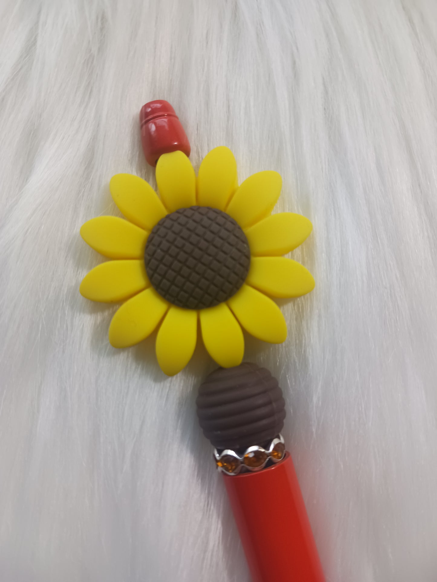 Sunflower beaded pen