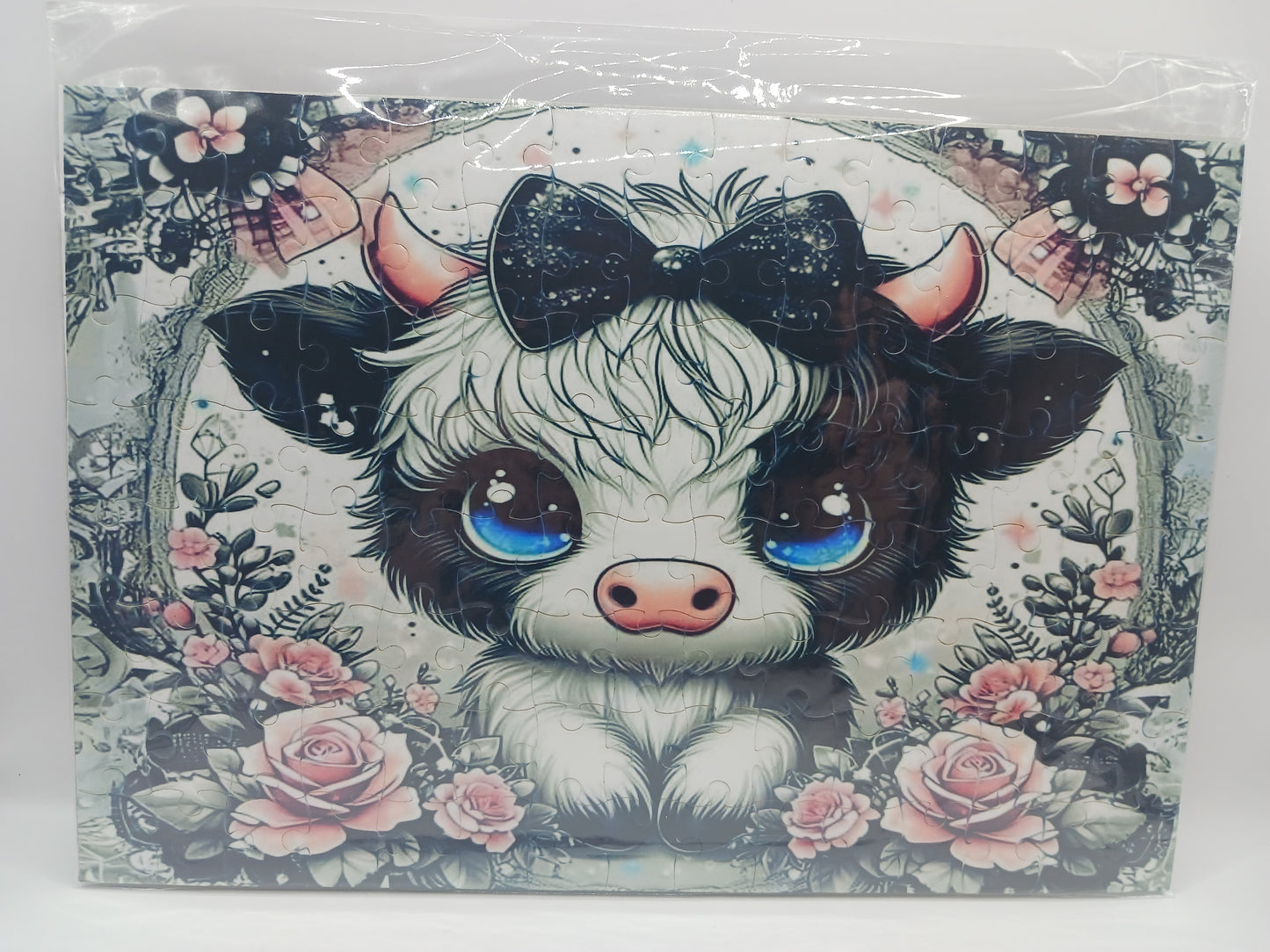 Little girl cow puzzle