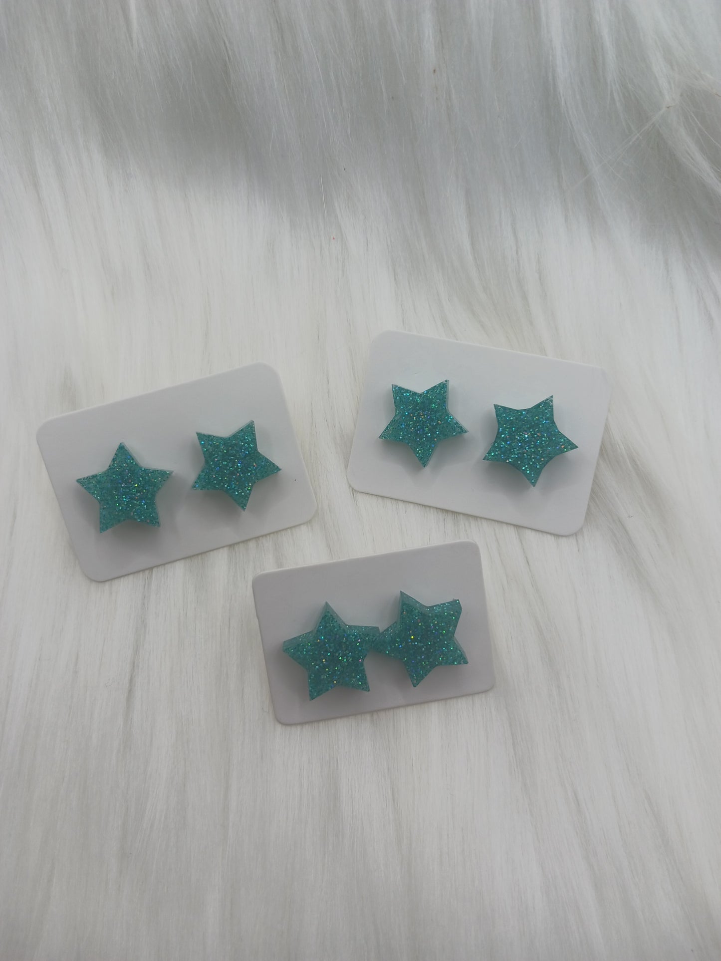 Star shaped .5" handmade stud earrings