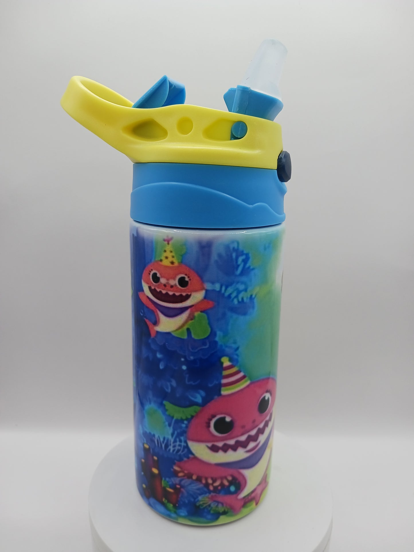 Shark family kids water bottle