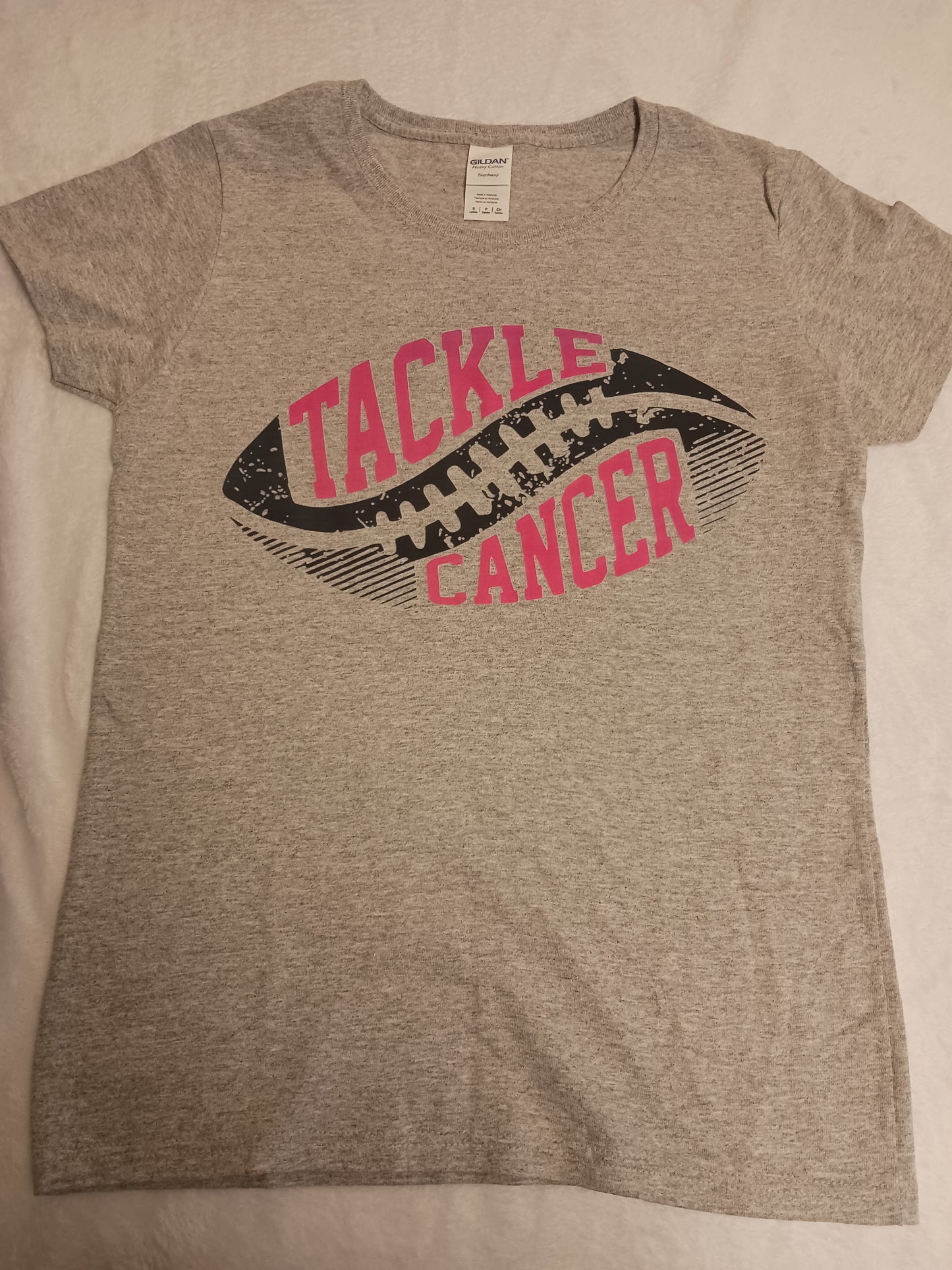 Tackle cancer ladies cut T-shirt