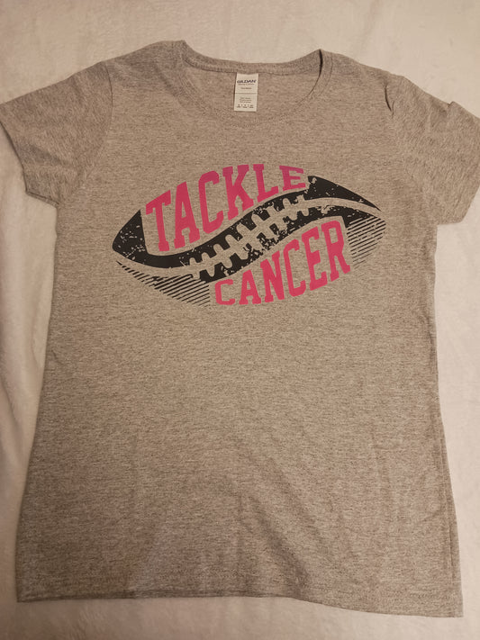 Tackle cancer ladies cut T-shirt