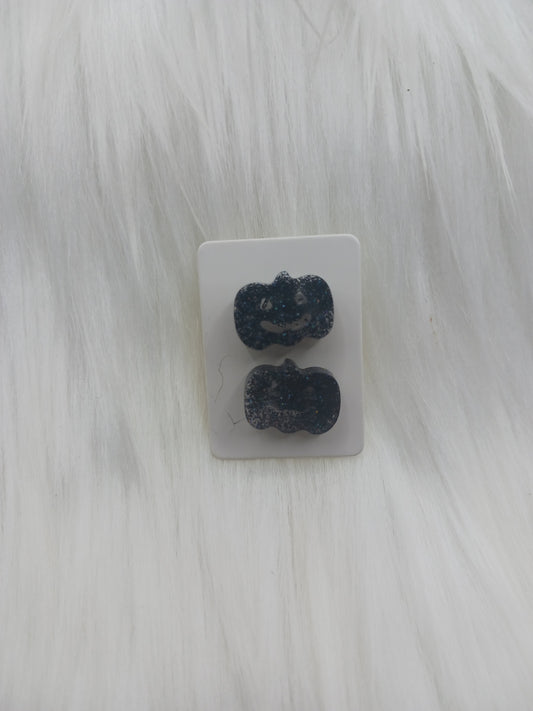 Pumpkin shaped stud earrings