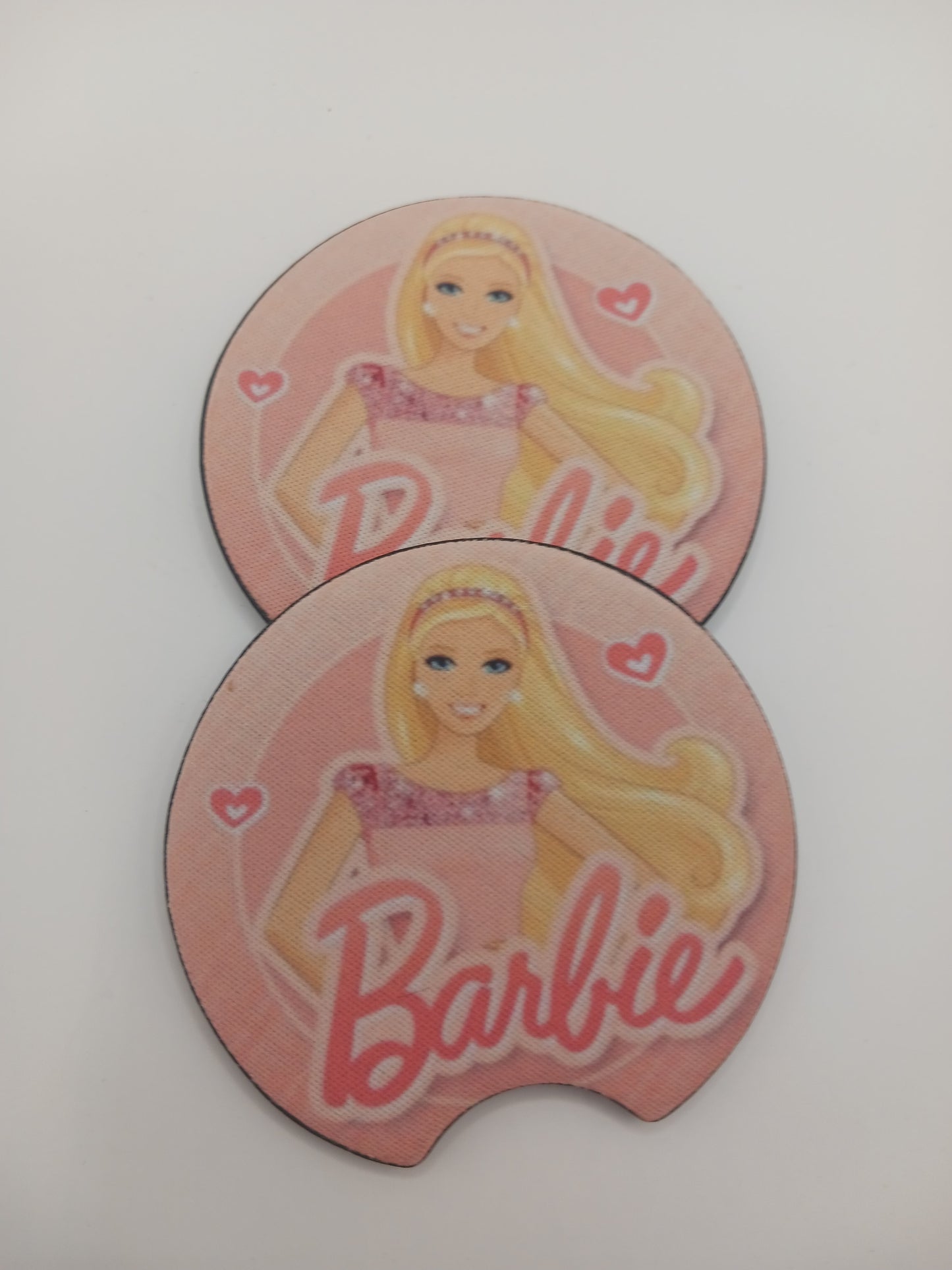 Light pink doll car coasters