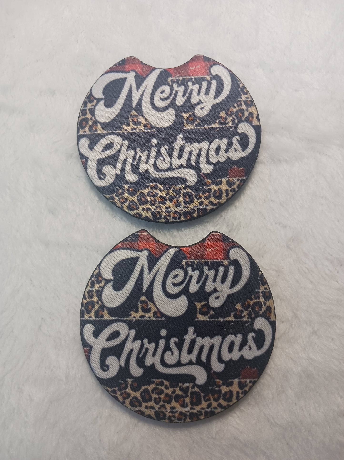 Merry Christmas car coasters