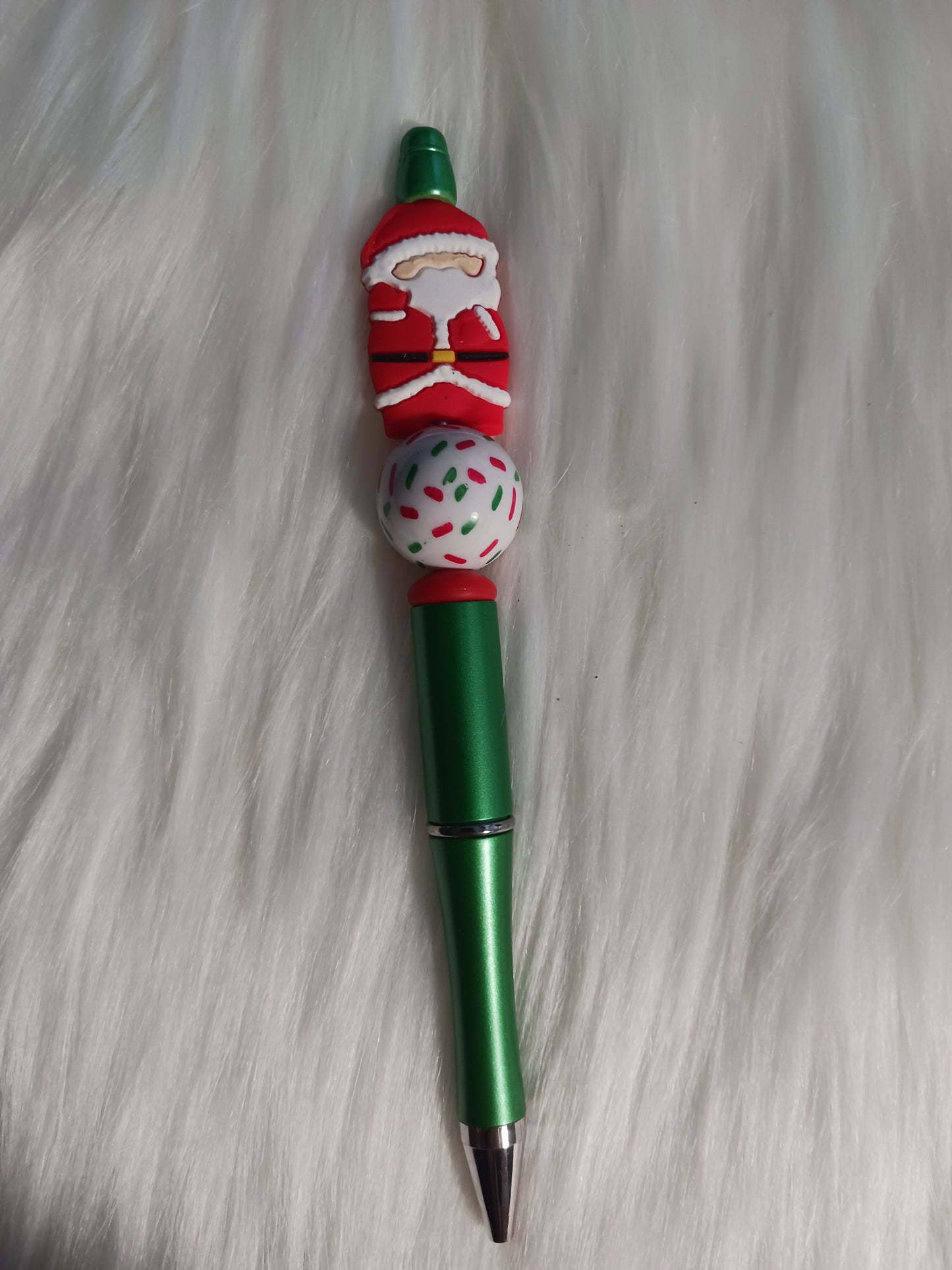 Santa beaded pen