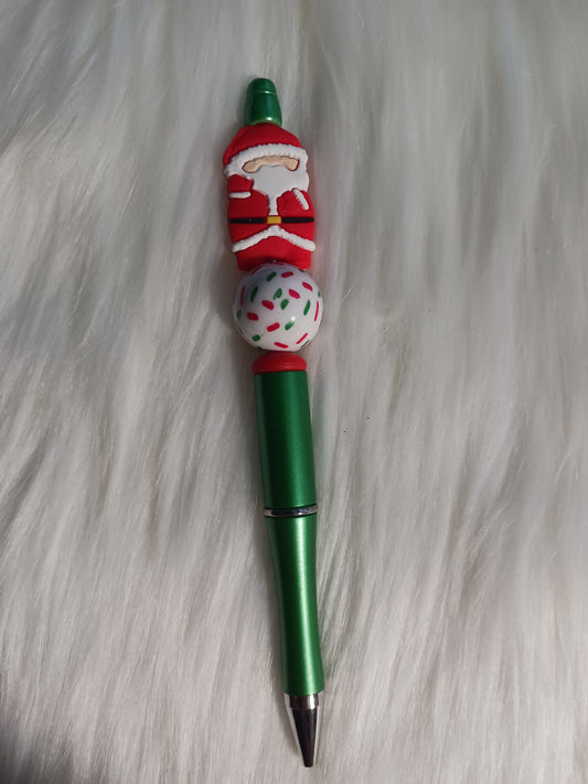 Santa beaded pen