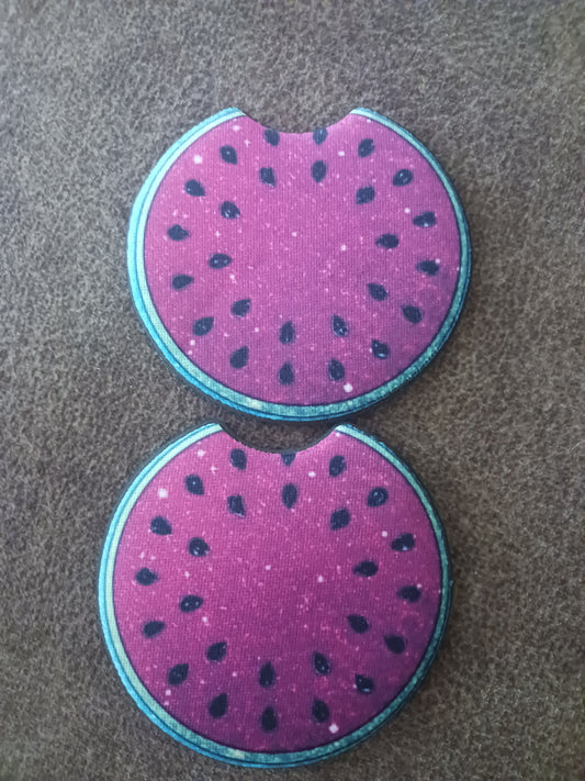 Watermelon car coasters