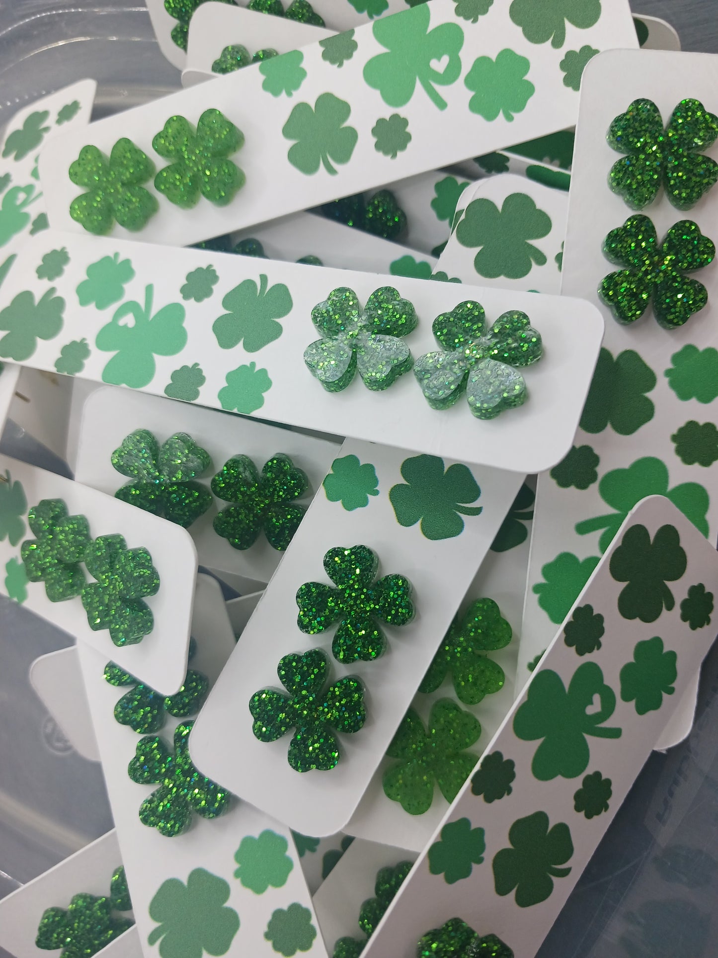 Bulk shamrock stud earrings