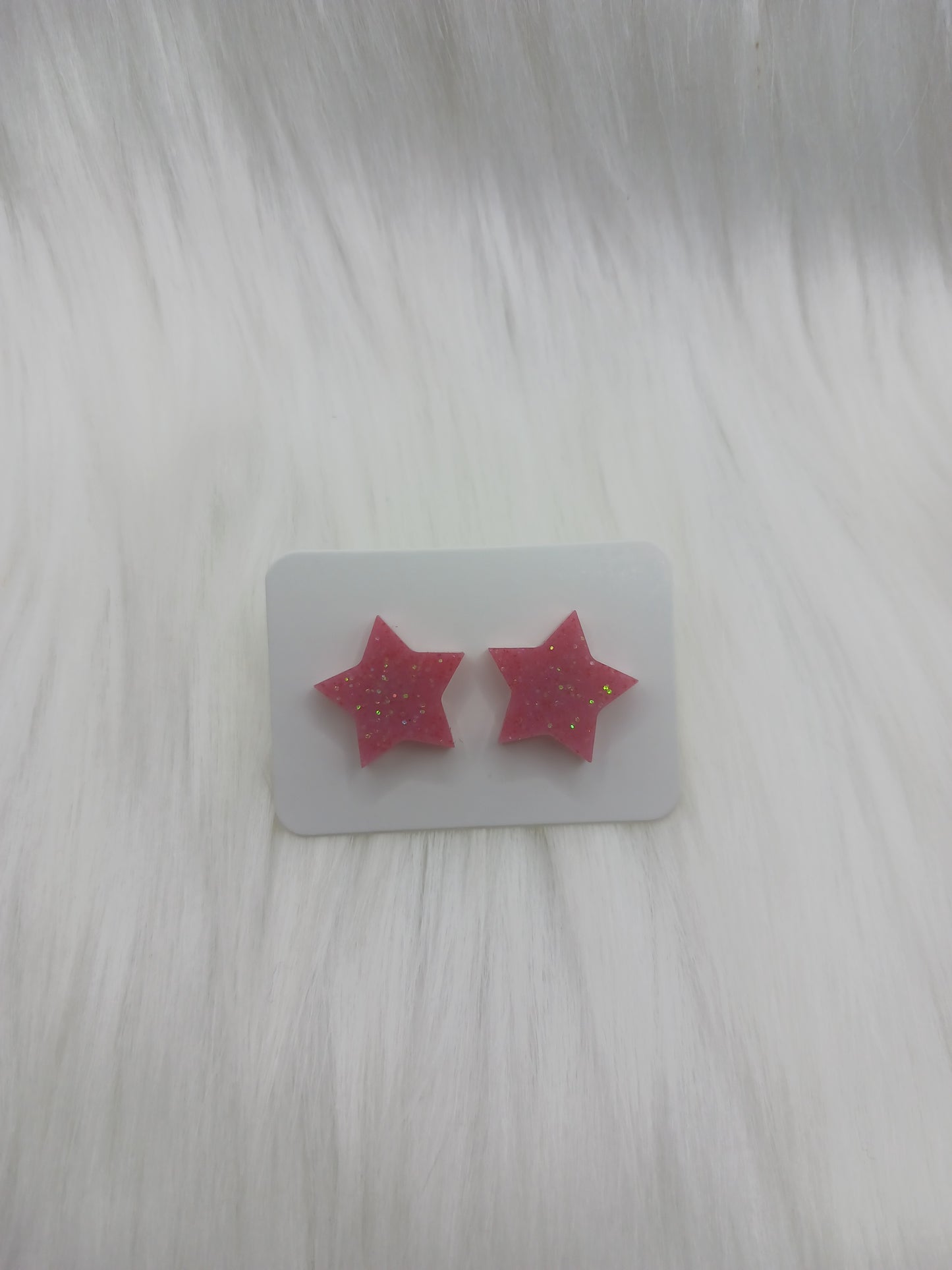 Star shaped .5" handmade stud earrings