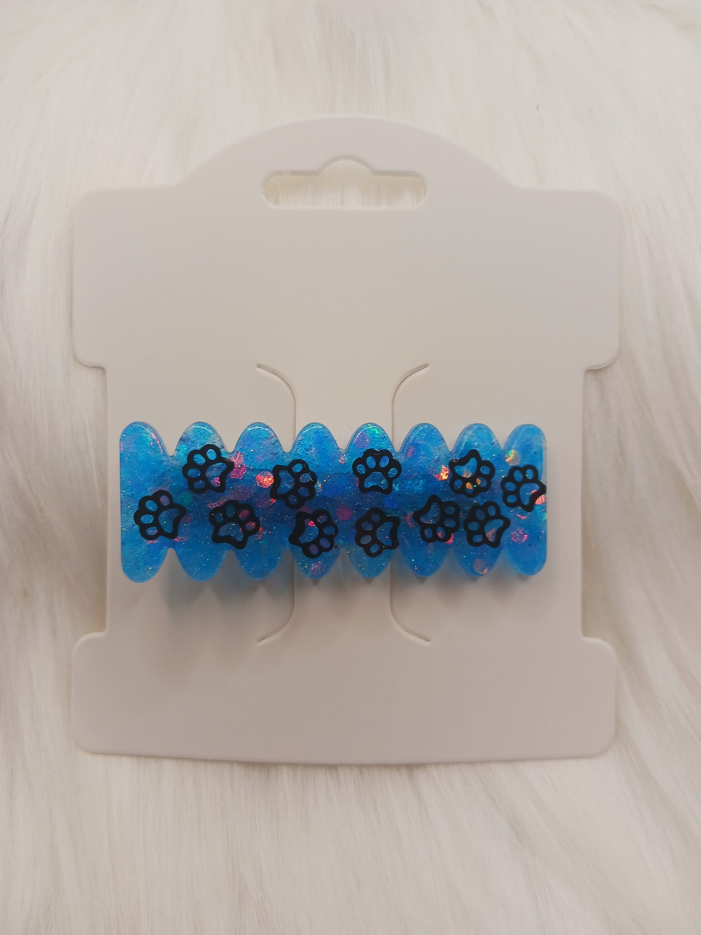 Paw print hair clips