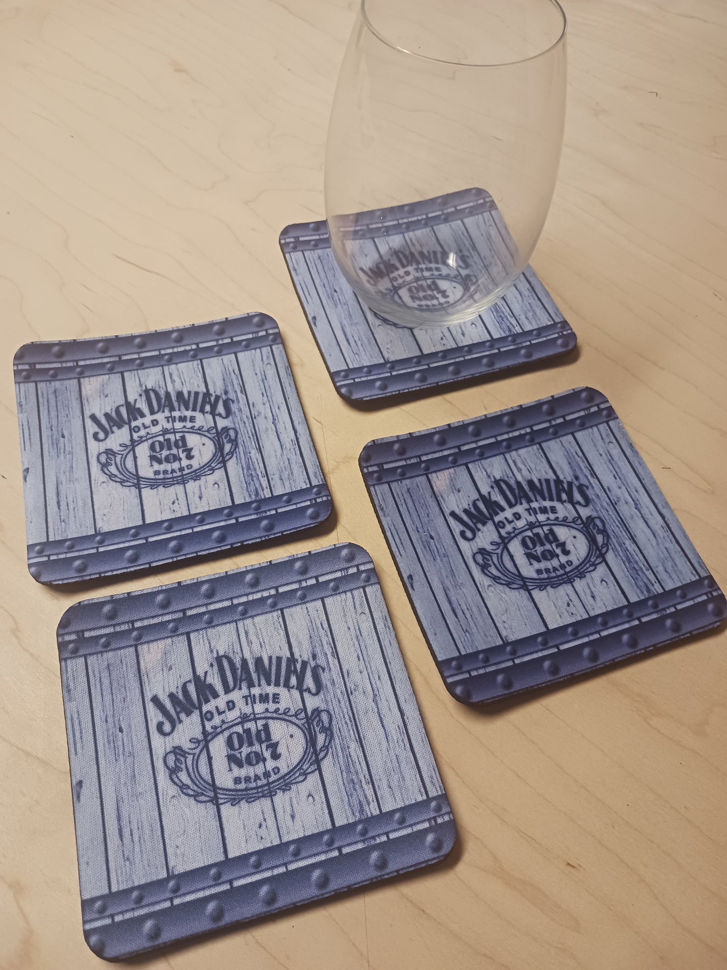 Bar time jack table top coasters